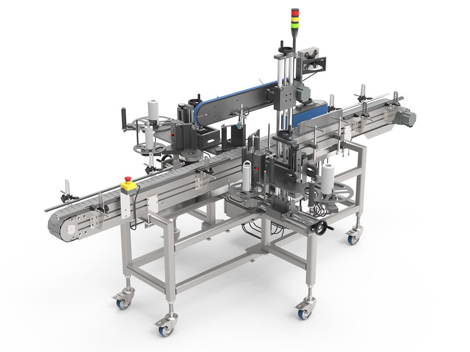 MFlex Front & Back Label Applicator for Round, Oval, and Square Containers